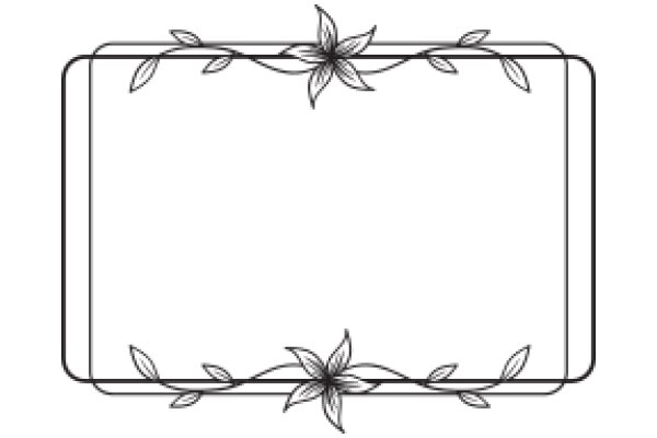 Elegant Empty Frame with Floral Border