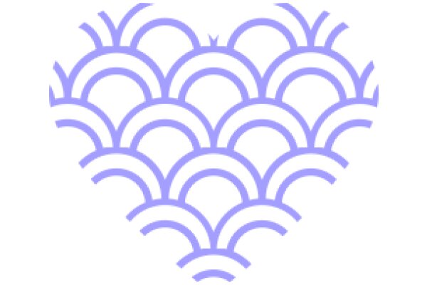 Stylized Purple Heart with Circular Designs