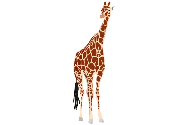 A Giraffe's Grace: A Digital Illustration of a Majestic Creature