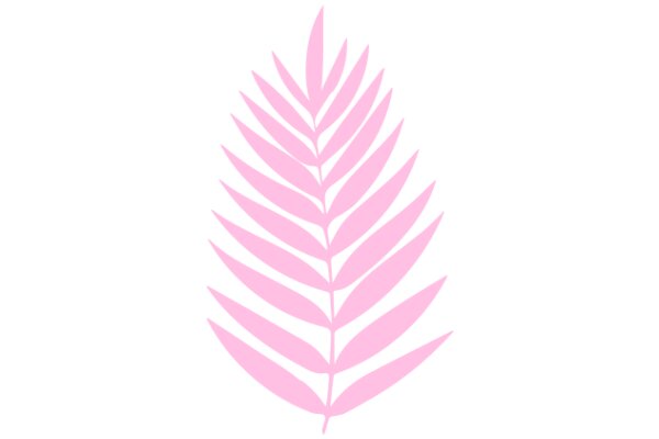 Pink Leaf Silhouette: A Simple yet Striking Design