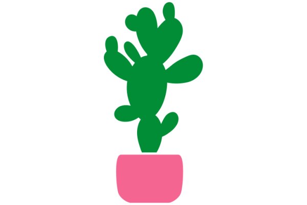 Vibrant Cactus in a Pink Pot