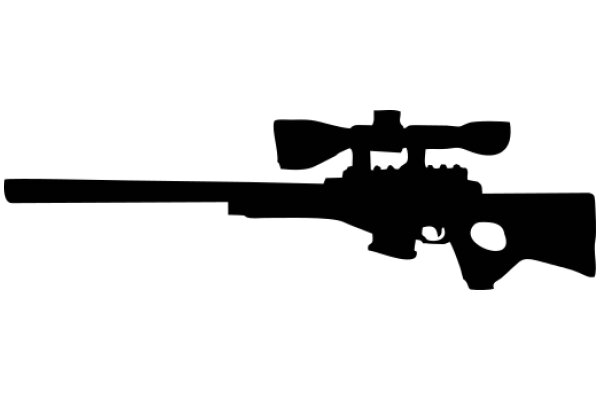 Silhouette of a Gun with a Scope