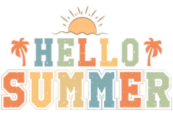 Welcome to Summer: A Graphic Design Showcasing a Vibrant and Friendly Summer Greeting