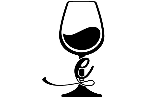 Elegant Wine Glass Icon with a Stylish Twist