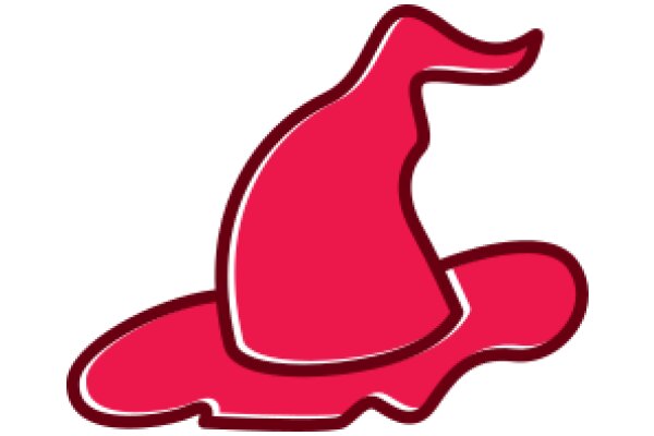 Vivid Red Illustration of a Hat and Boot