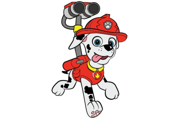 A Playful Adventure: A Dalmatian Firefighter's Day Out