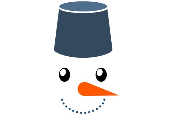 A Friendly Smile: A Simple Yet Charming Illustration of a Smiling Snowman