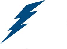 Stylized Blue Lightning Bolt Icon