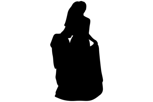 Silhouette of a Person with a Luggage Bag