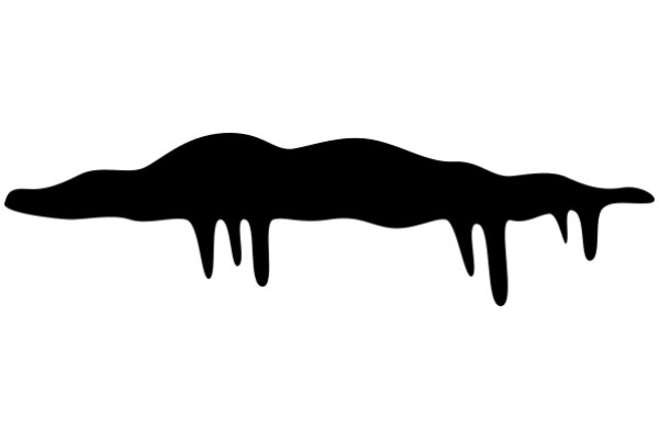 Silhouette of a Mountain with Dripping Water