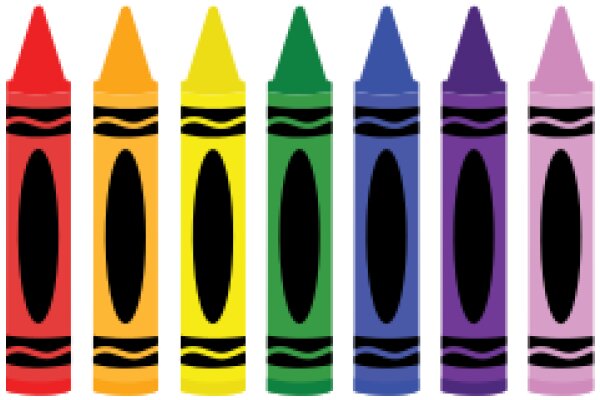 A Rainbow of Crayons Against a White Background