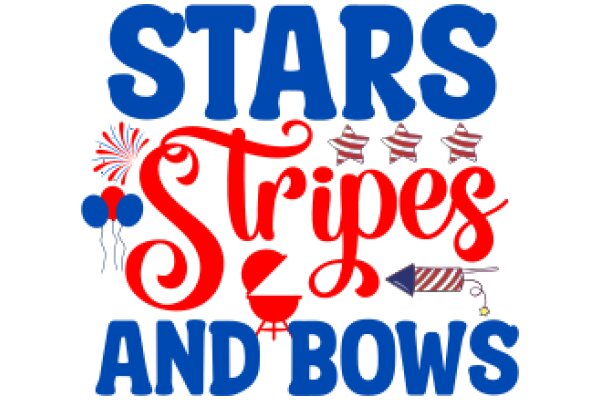 Stars, Stripes, and Bows: A Graphic Design for a Patriotic Theme