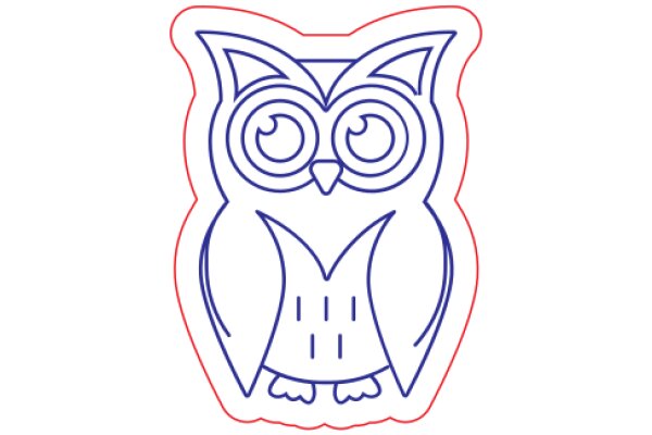 A Pixelated Owl Sticker on a White Background