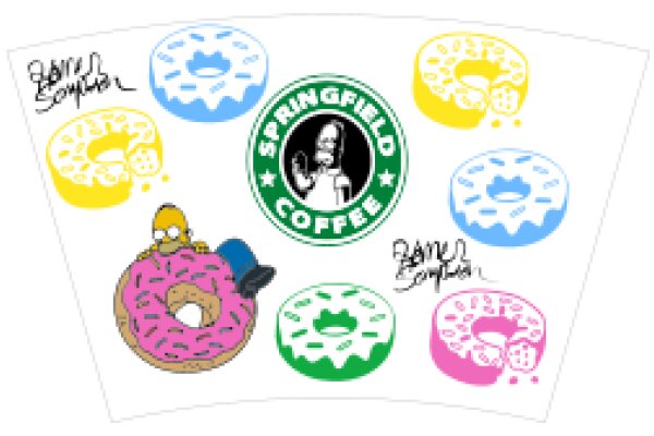 A Collection of Delightful Donut Stickers and a Coffee Shop Logo