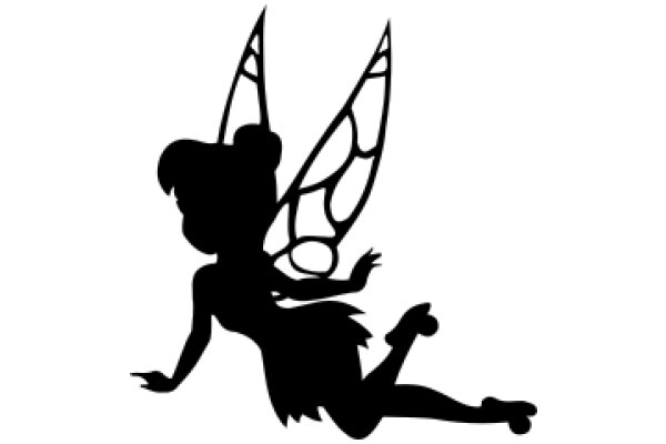 Silhouette of a Tinkerbell-like Fairy