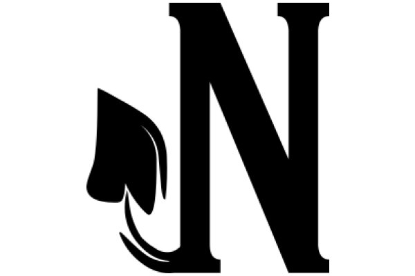 A Graphic Representation of the Letter 'N' with a Stylized Flower Design