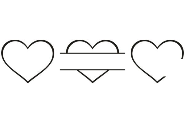 Simplistic Symbols: A Collection of Hearts and Equals Signs