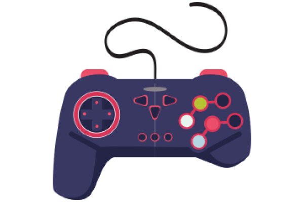 A Stylish Gaming Controller with a Twist: A Hand-Drawn Illustration