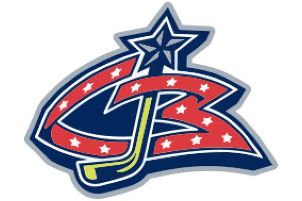 Vibrant Sports Logo with Star and Hockey Stick Design