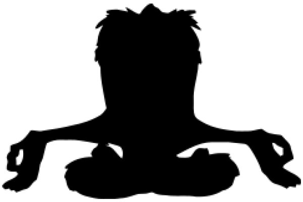 Silhouette of a Meditating Figure