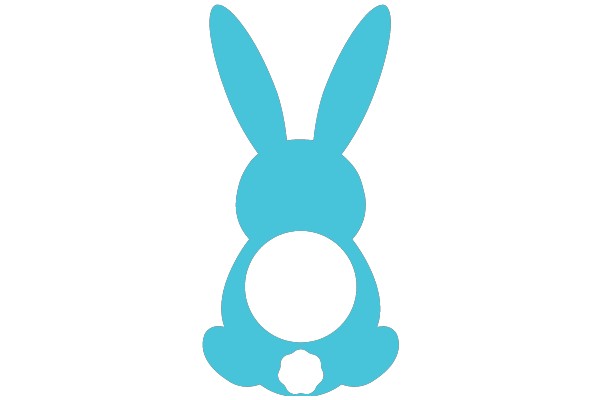 A Playful Blue Bunny Logo