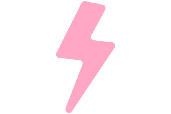 Pink Lightning Bolt Icon