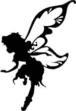 Silhouette of a Fantasy Creature: A Black and White Artwork