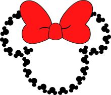 Whimsical Red Heart with Black Dots and Minnie Mouse Ears