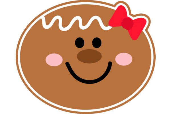 A Delightful Donut with a Smiling Face and a Red Bow