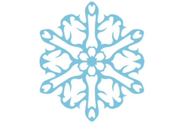 Stylized Blue Snowflake Design