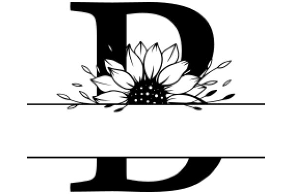 Illustration of a Flower and Letter 'D'