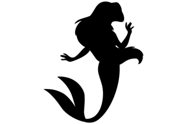 Silhouette of a Mermaid in Flight