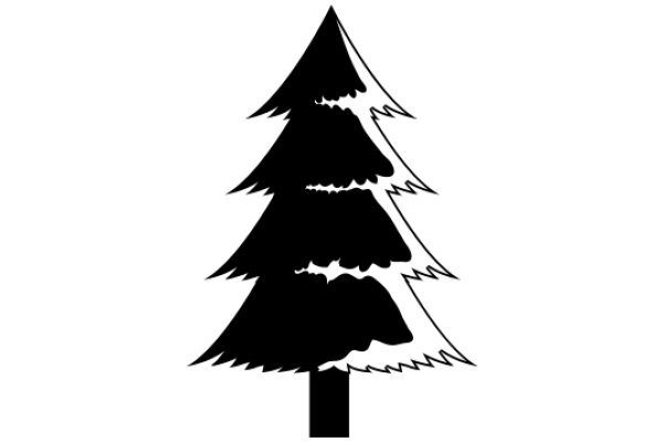 A Silhouette of a Christmas Tree