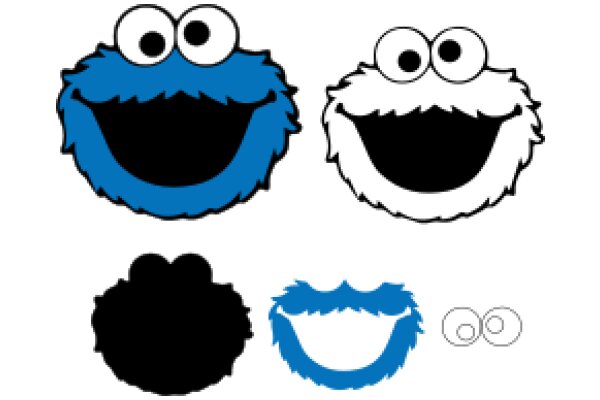 A Collection of Cookie Monster Emojis