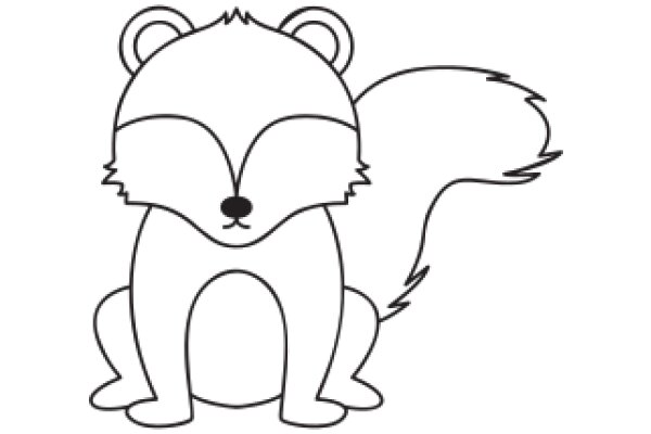 A Whimsical Cartoon of a Cute, Friendly Fox