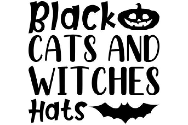 Black Cats and Witches' Hats: A Halloween-themed poster