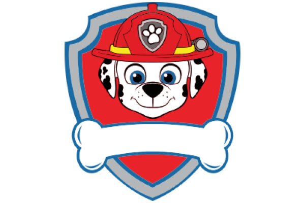 A Friendly Dalmatian Firefighter Emblem