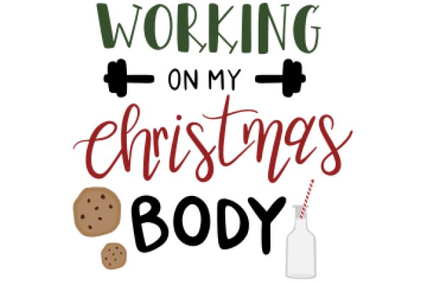 Working on My Christmas Body: A Holiday Fitness Motivation Poster