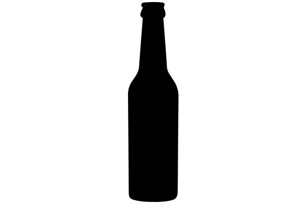 A Solid Silhouette of a Bottle