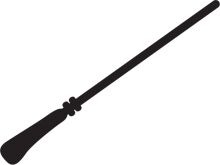 A Simple Black Stick on a White Background