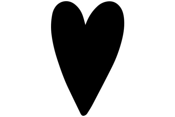 A Solid Black Heart Shape