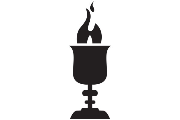 A Minimalist Icon of a Candle in a Candle Holder