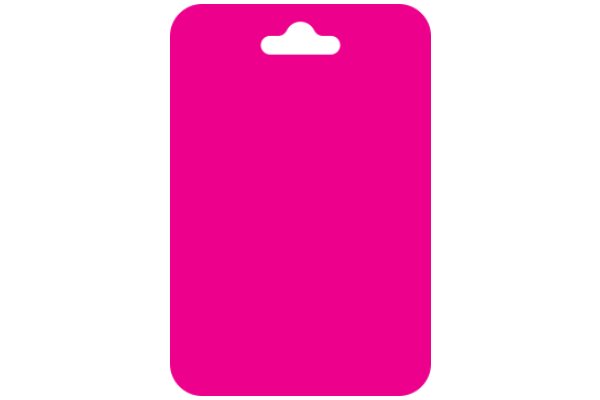 A Solid Pink Button with a White Clip Art