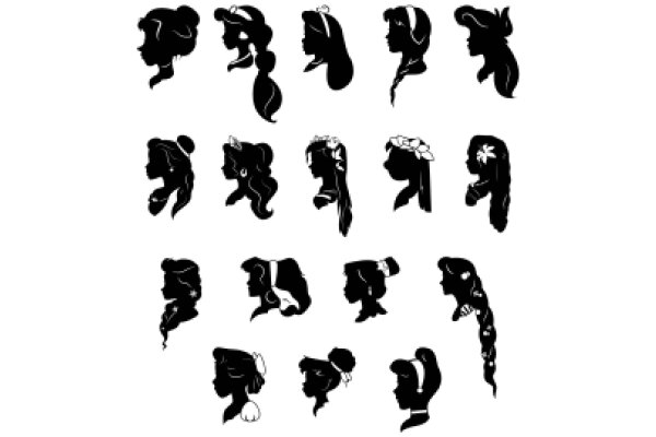 A Collection of Stylized Female Silhouettes