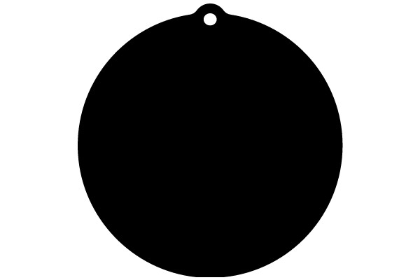 A Solid Black Circle Against a White Background