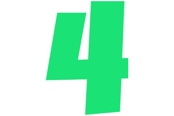 Vibrant Green Number Four Logo