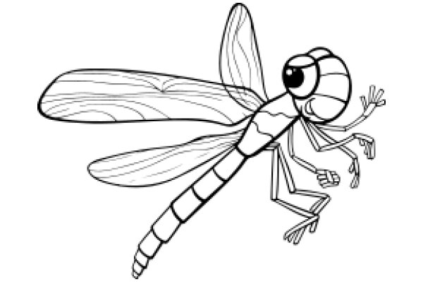 A Whimsical Illustration of a Dragonfly