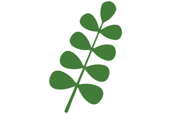 Simplistic Green Leaf Icon