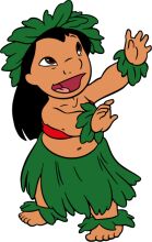 A Hula Dancer's Joyful Expression