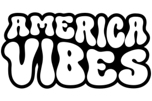 Stylized Logo for 'America Vibes' with a Curved Text Design